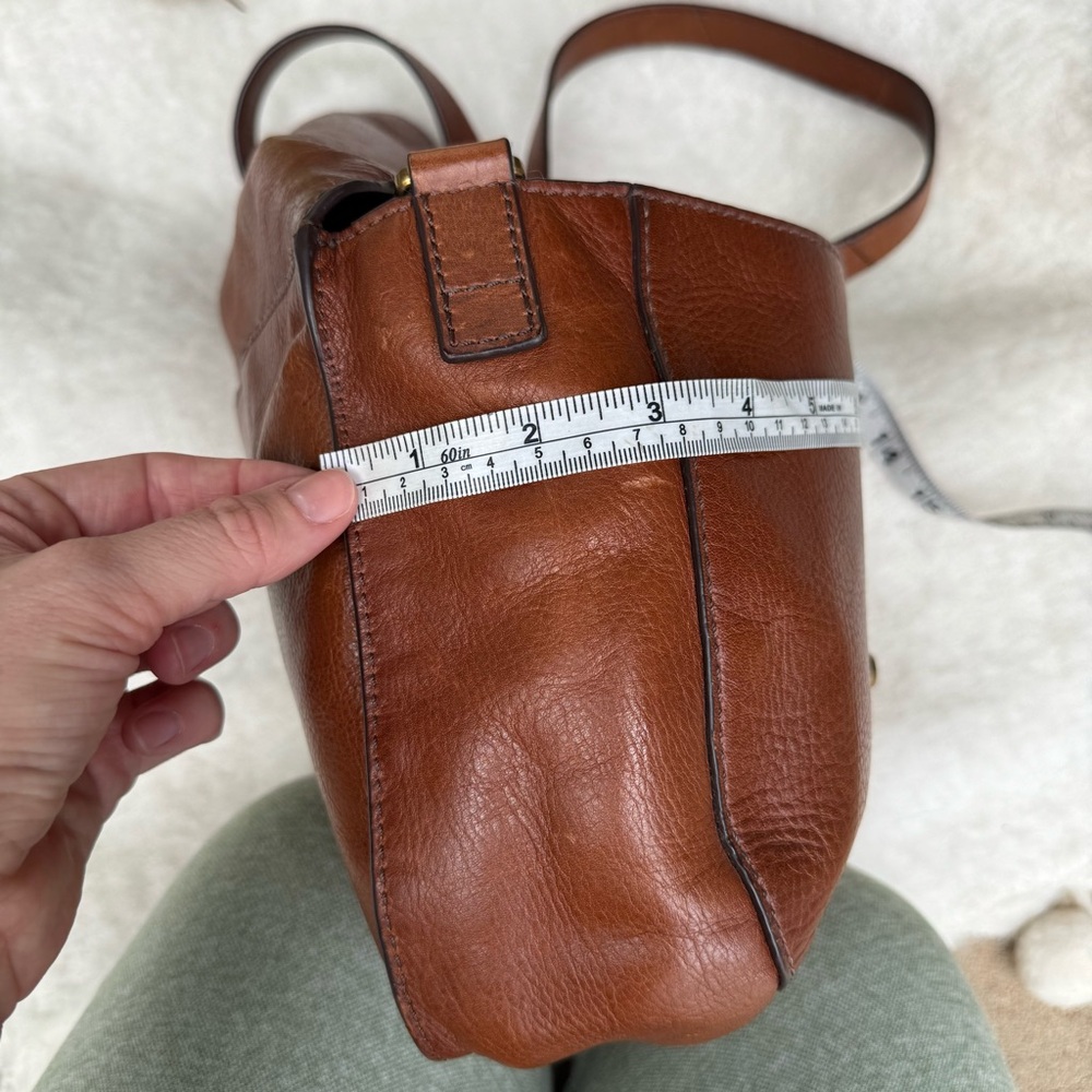 Fossil Emi Saddle Bag leather cross body messenger shoulder bag adjustable strap - Picture 10 of 16